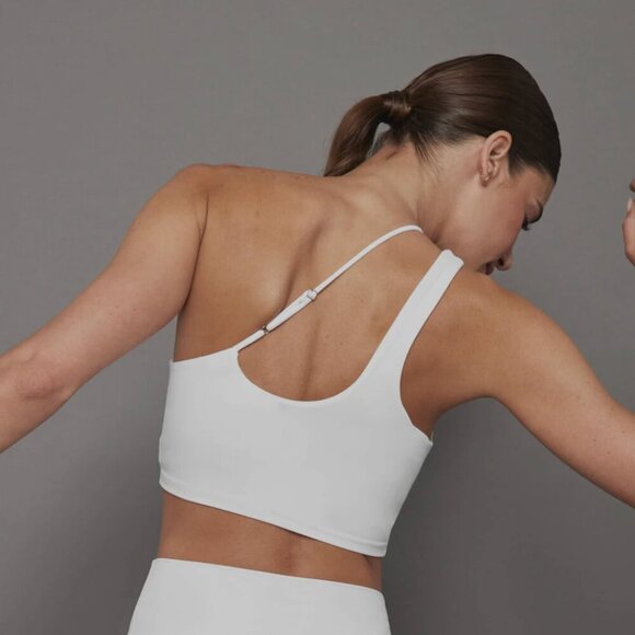 NWT CARBON38 One Shoulder Convertible Bra Top in Melt White XS $98 - Picture 2 of 6